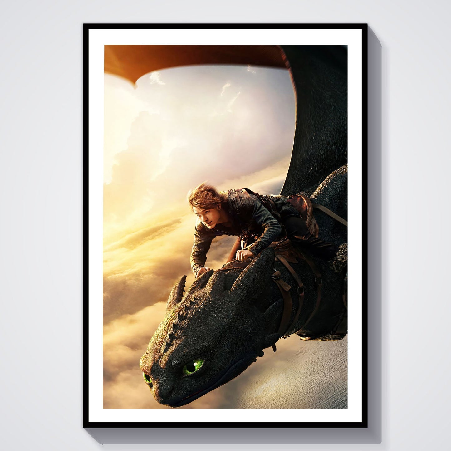 Flex Designs Poster How To Train Your Dragon Textless 8 x 10" Home Goods - Movie 2010 Movie Poster