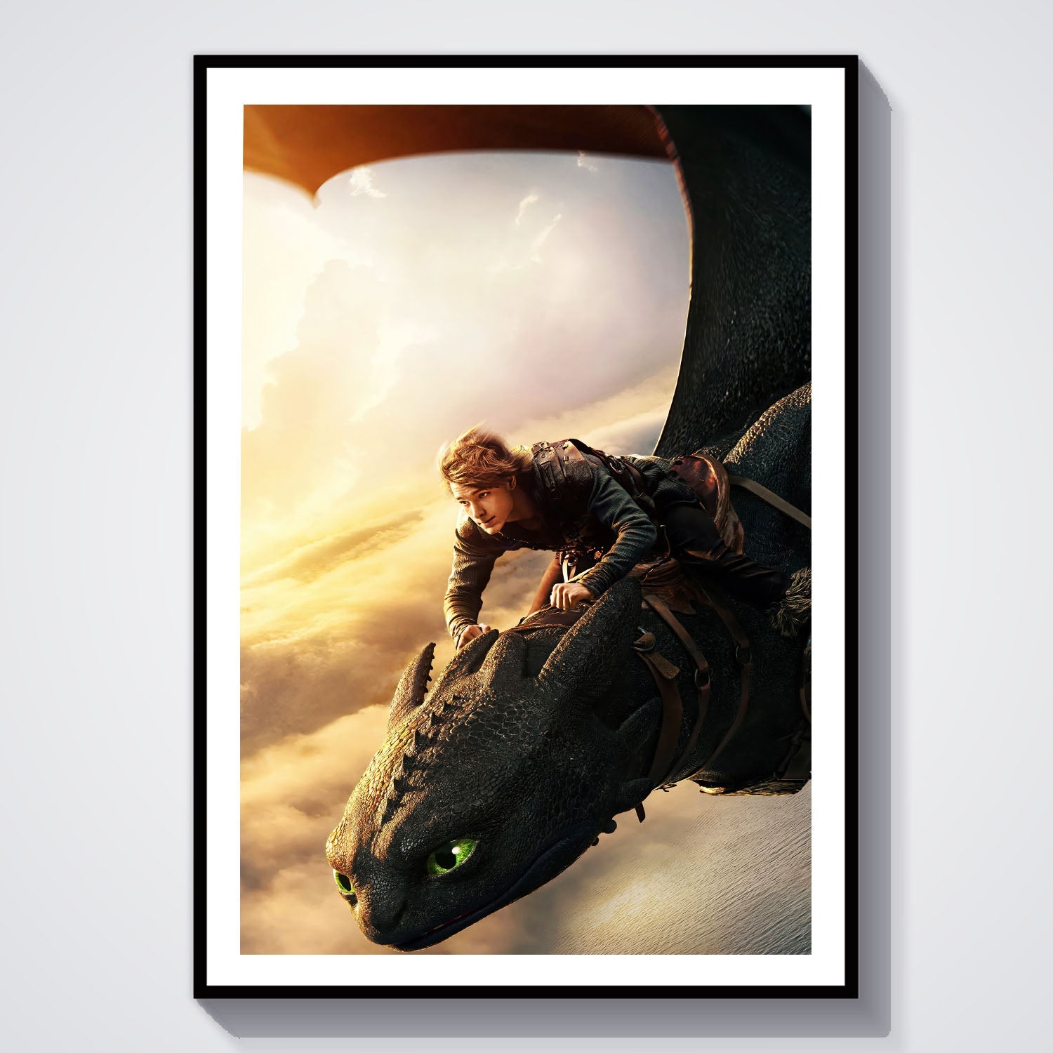 Flex Designs Poster How To Train Your Dragon Textless 8 x 10" Home Goods - Movie 2010 Movie Poster