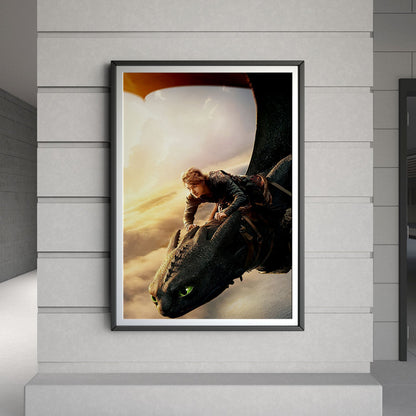 Flex Designs Poster How To Train Your Dragon Textless 8 x 10" Home Goods - Movie 2010 Movie Poster