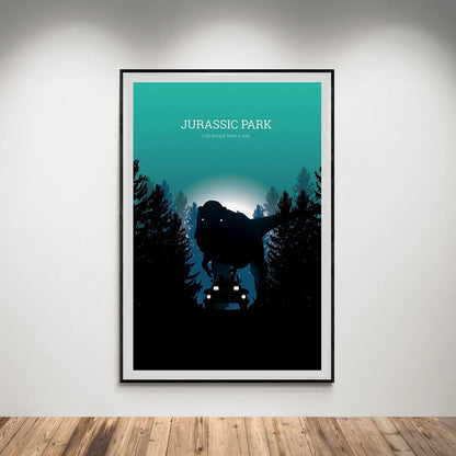 Flex Designs Poster Jurassic Park Minimalist 5 x 7" Home Goods - Movie 1993 Movie Poster