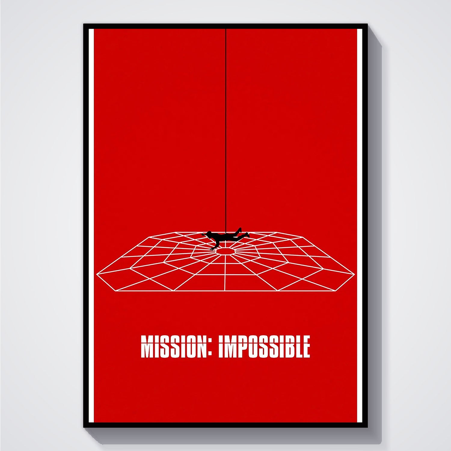 Flex Designs Poster Mission Impossible Red Minimalist 5 x 7" Home Goods - Movie 2025 Movie Poster