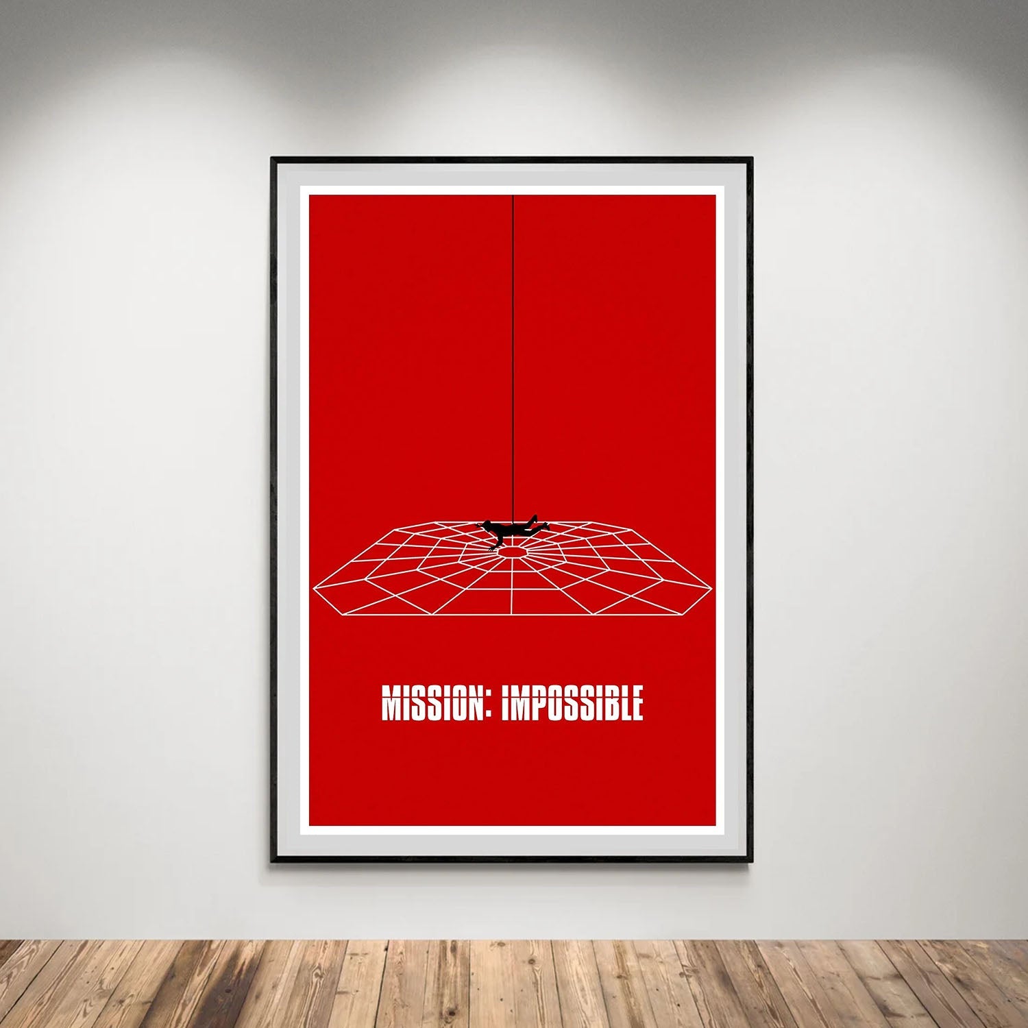 Flex Designs Poster Mission Impossible Red Minimalist 5 x 7" Home Goods - Movie 2025 Movie Poster