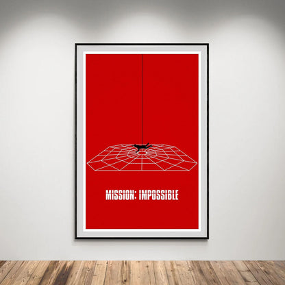 Flex Designs Poster Mission Impossible Red Minimalist 5 x 7" Home Goods - Movie 2025 Movie Poster