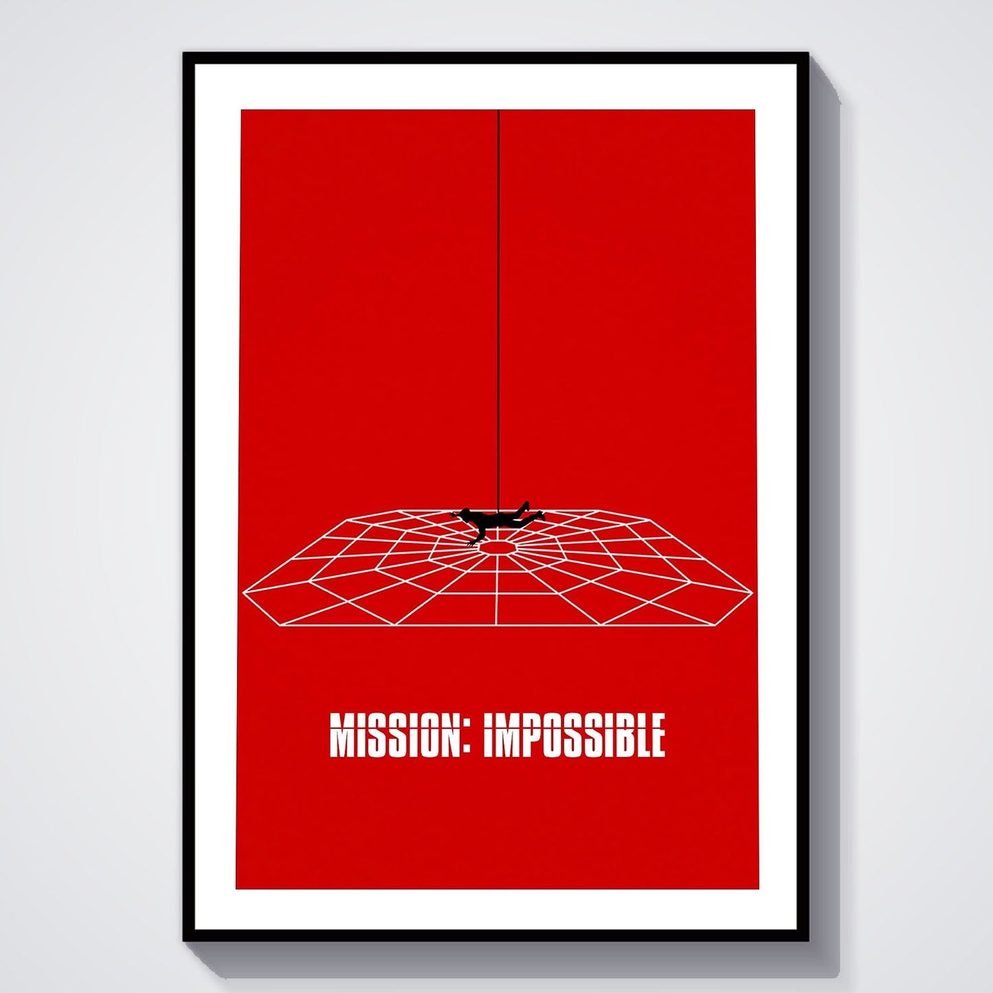 Flex Designs Poster Mission Impossible Red Minimalist 8 x 10" Home Goods - Movie 2025 Movie Poster