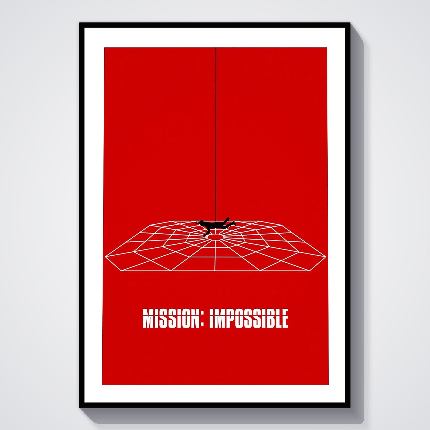 Flex Designs Poster Mission Impossible Red Minimalist 8 x 10" Home Goods - Movie 2025 Movie Poster
