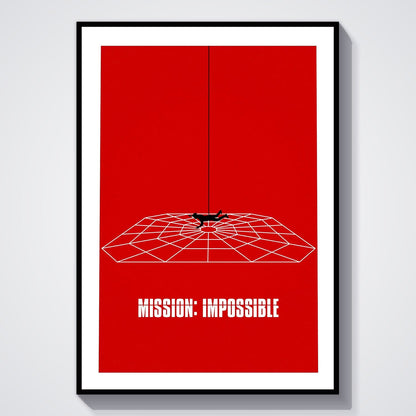 Flex Designs Poster Mission Impossible Red Minimalist 8 x 10" Home Goods - Movie 2025 Movie Poster