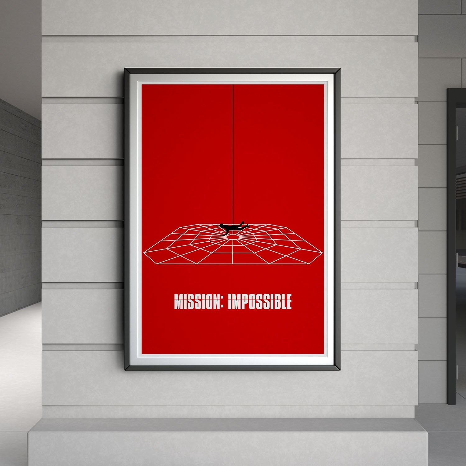 Flex Designs Poster Mission Impossible Red Minimalist 8 x 10" Home Goods - Movie 2025 Movie Poster