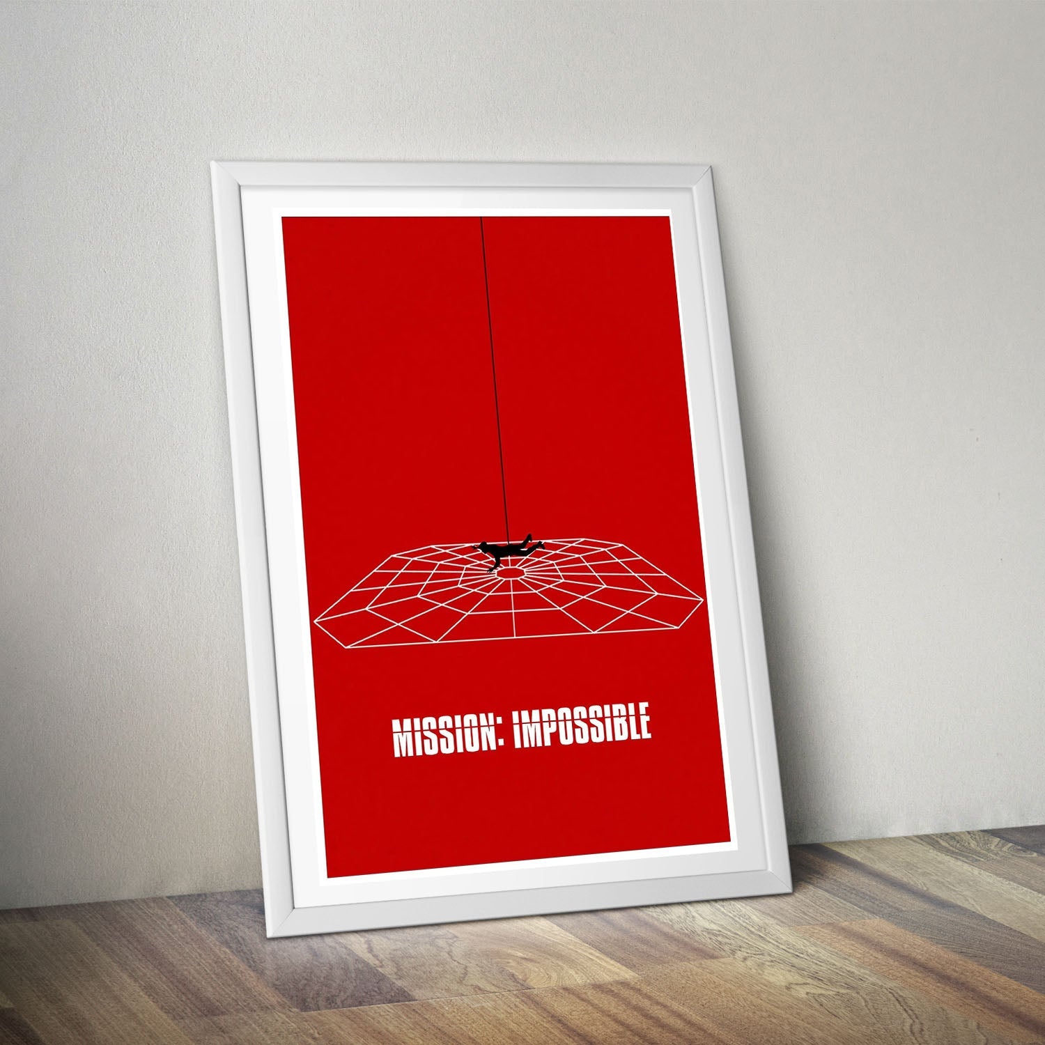 Flex Designs Poster Mission Impossible Red Minimalist 8 x 10" Home Goods - Movie 2025 Movie Poster