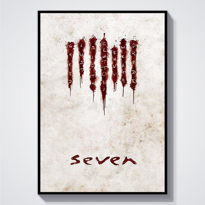 Flex Designs Poster Seven Sins 5 x 7" Home Goods - Movie 1995 Movie Poster