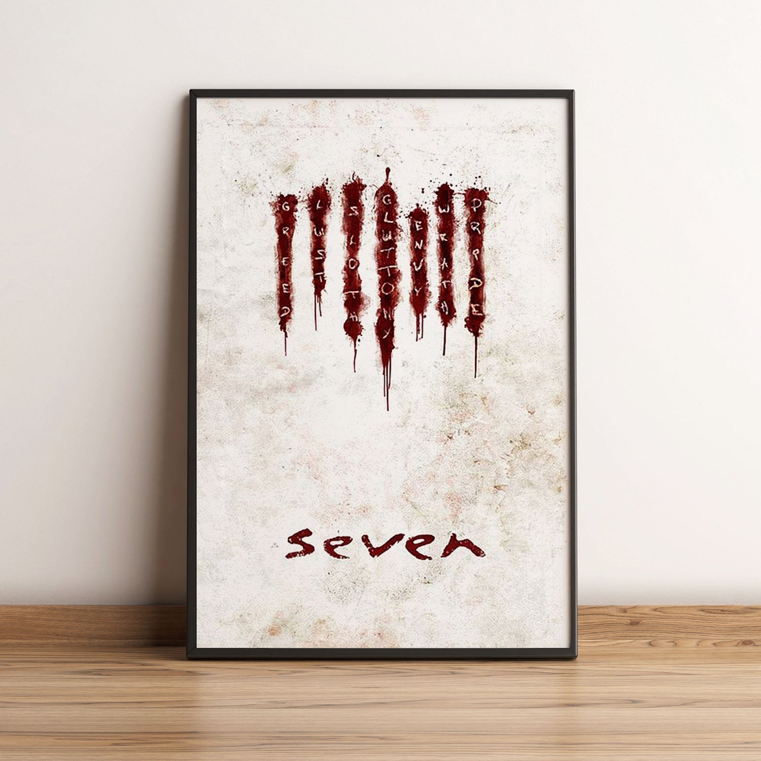 Flex Designs Poster Seven Sins 5 x 7" Home Goods - Movie 1995 Movie Poster