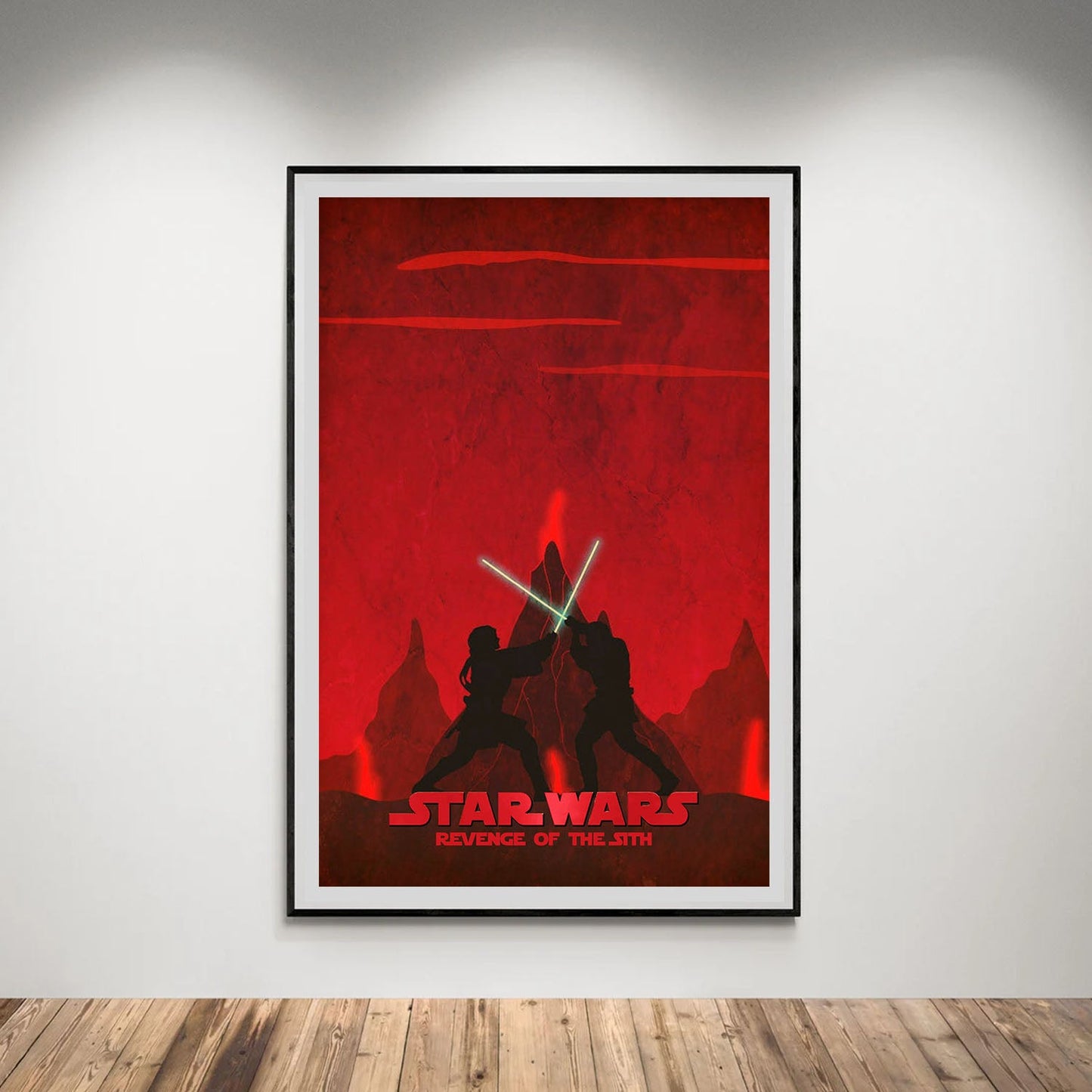 Flex Designs Poster Star Wars Episode III Revenge of the Sith Red Minimalist 5 x 7" Home Goods - Movie 2005 Movie Poster