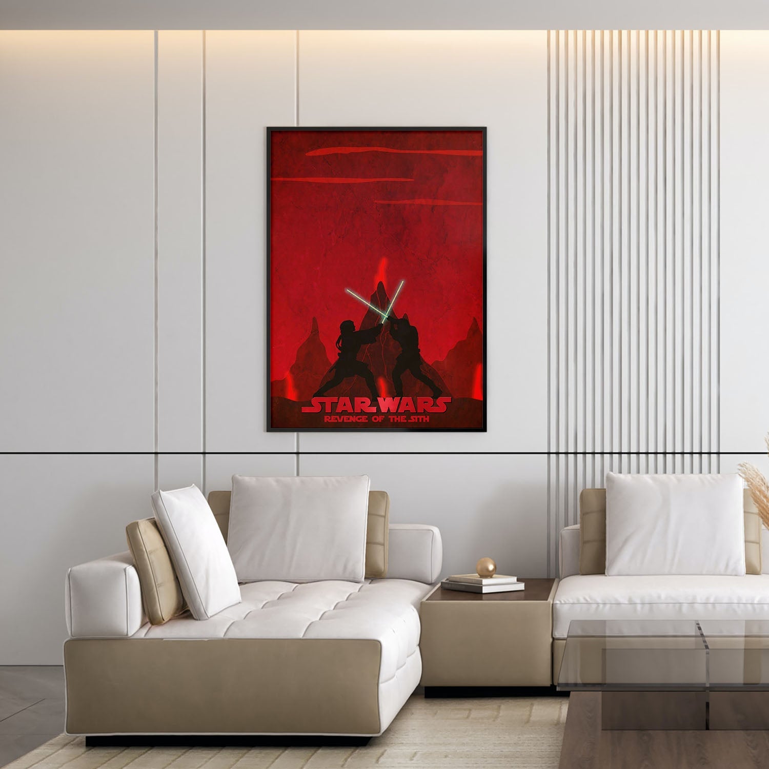 Flex Designs Poster Star Wars Episode III Revenge of the Sith Red Minimalist 5 x 7" Home Goods - Movie 2005 Movie Poster