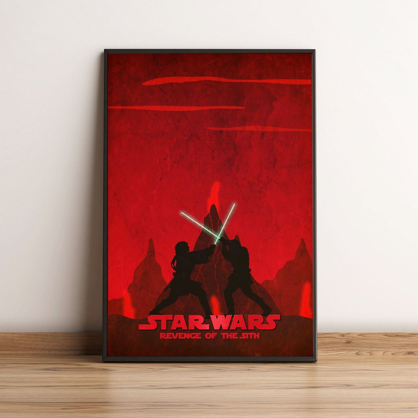 Flex Designs Poster Star Wars Episode III Revenge of the Sith Red Minimalist 5 x 7" Home Goods - Movie 2005 Movie Poster