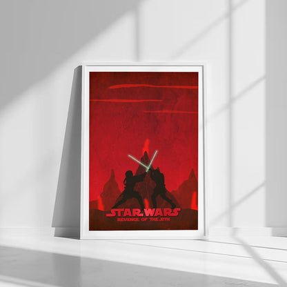 Flex Designs Poster Star Wars Episode III Revenge of the Sith Red Minimalist 8 x 10" Home Goods - Movie 2005 Movie Poster
