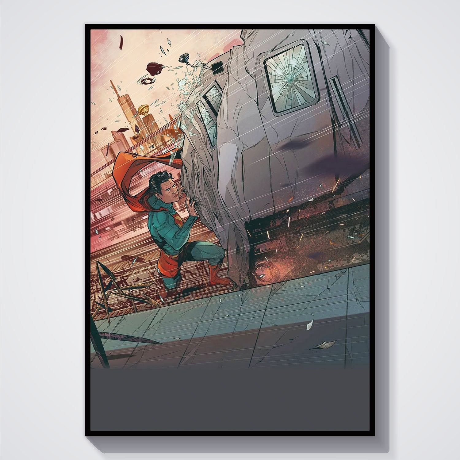 Flex Designs Poster Superman Cartoon 5 x 7" Home Goods - Movie 2006 Movie Poster