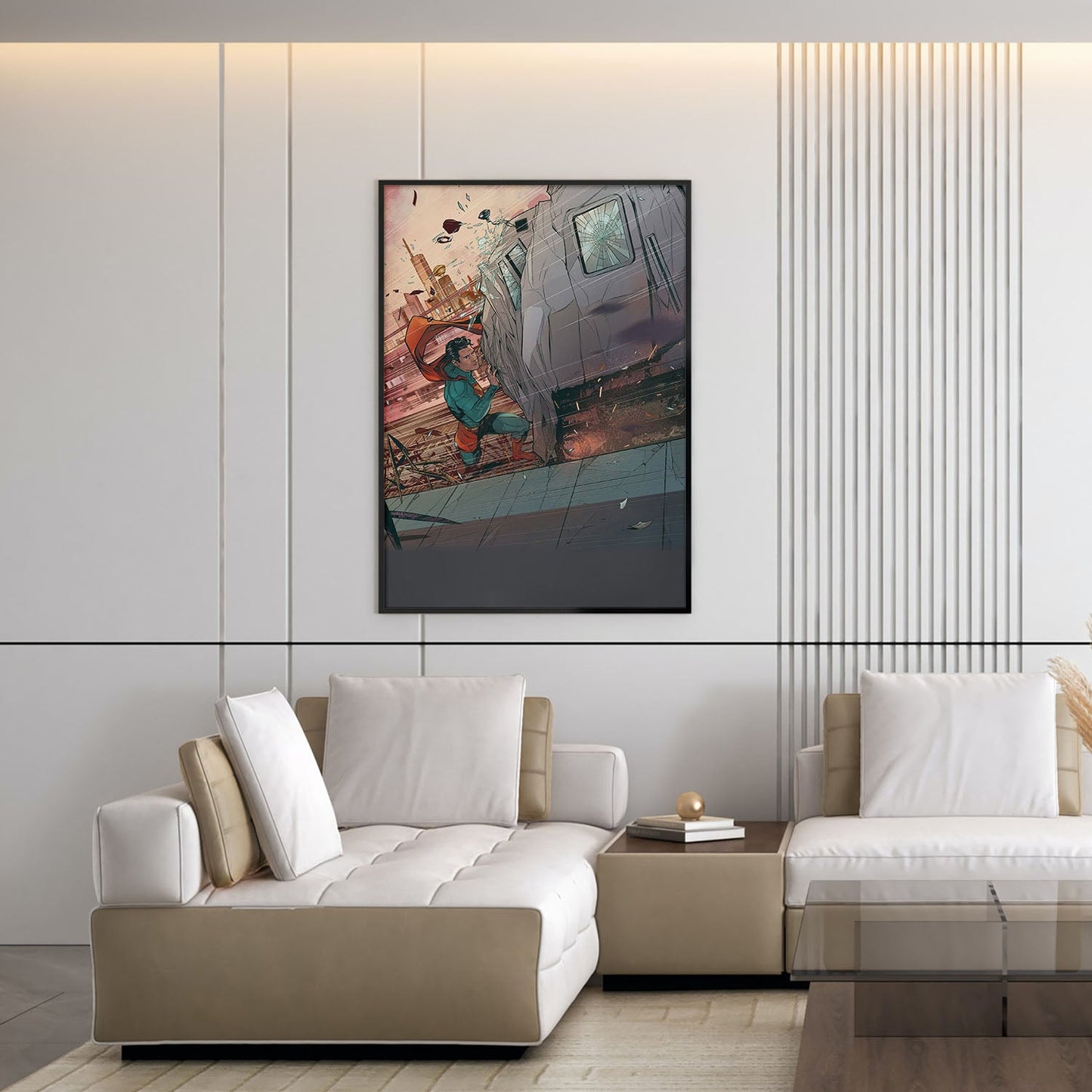 Flex Designs Poster Superman Cartoon 5 x 7" Home Goods - Movie 2006 Movie Poster