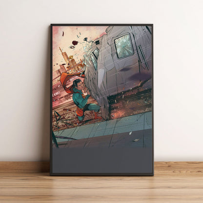 Flex Designs Poster Superman Cartoon 5 x 7" Home Goods - Movie 2006 Movie Poster