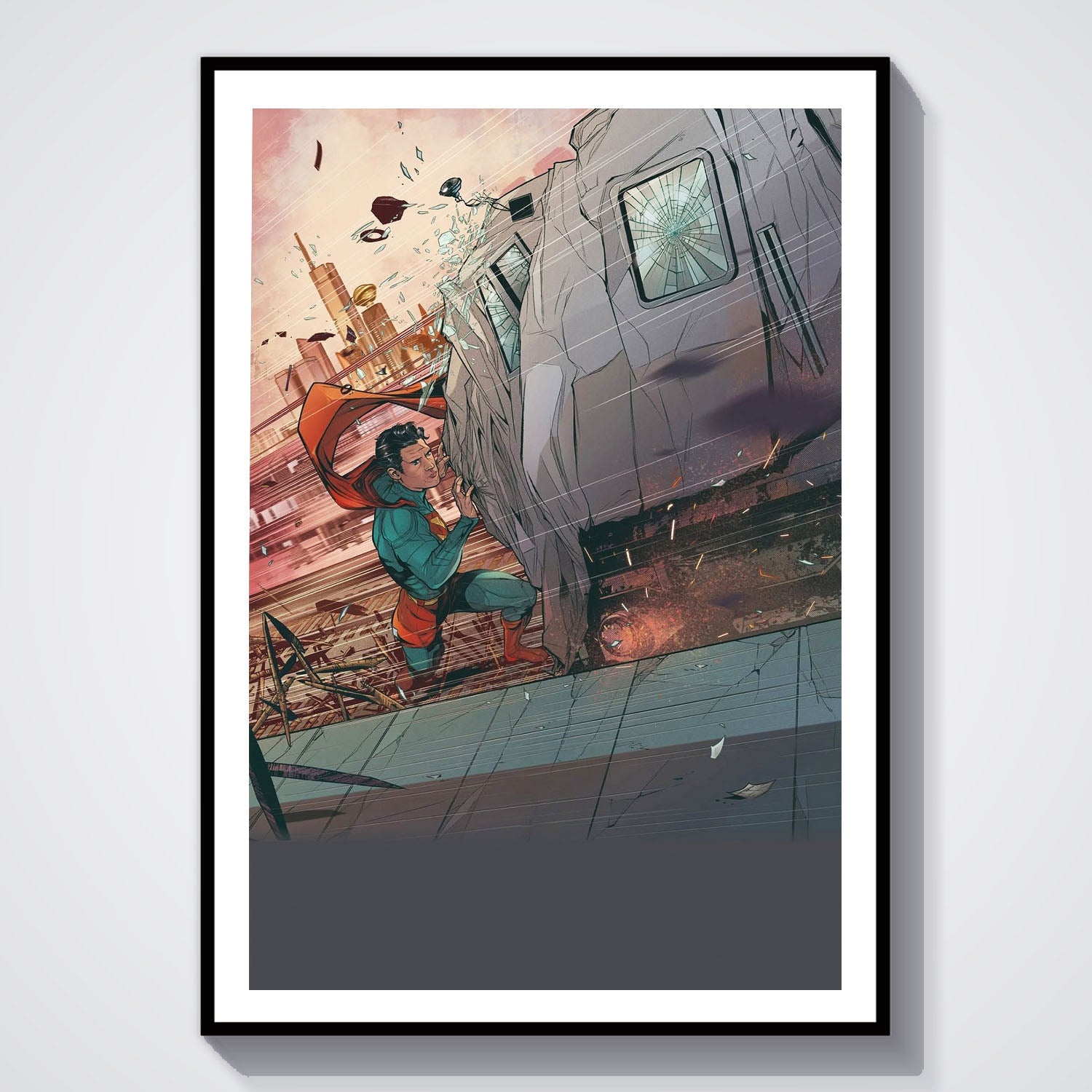 Flex Designs Poster Superman Cartoon 8 x 10" Home Goods - Movie 2006 Movie Poster