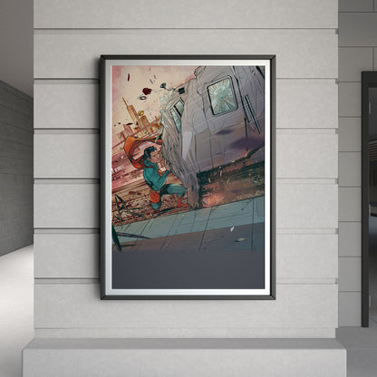 Flex Designs Poster Superman Cartoon 8 x 10" Home Goods - Movie 2006 Movie Poster