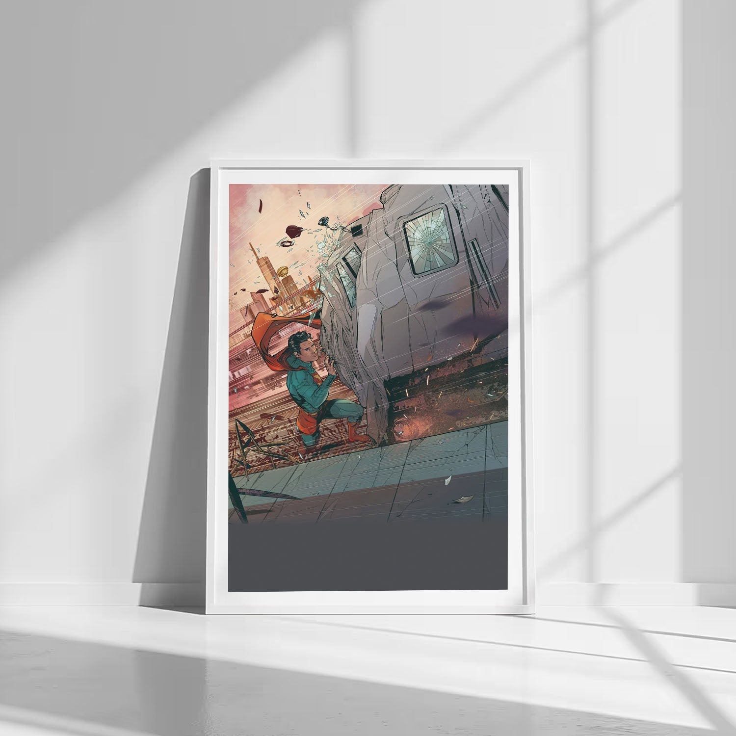 Flex Designs Poster Superman Cartoon 8 x 10" Home Goods - Movie 2006 Movie Poster