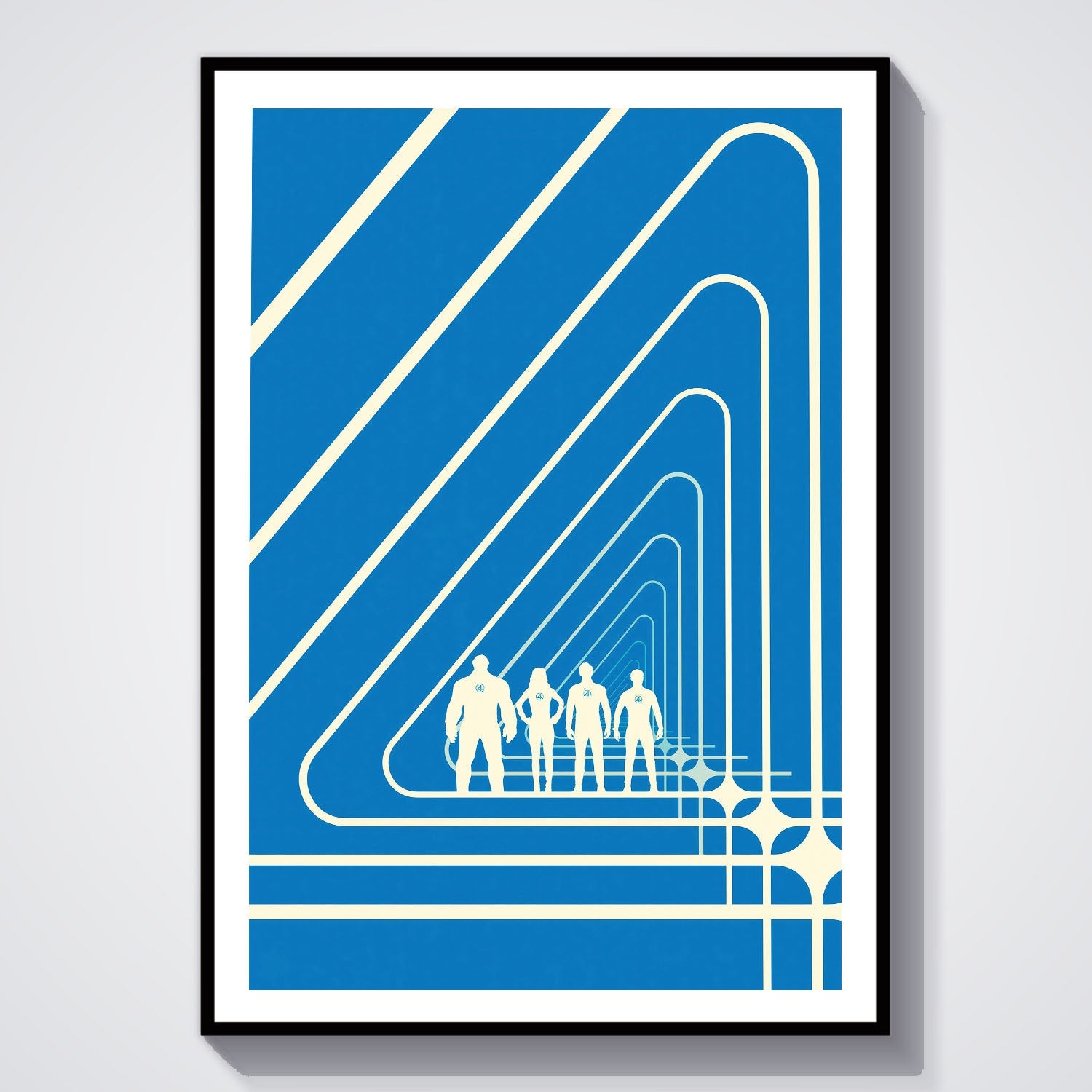 Flex Designs Poster The Fantastic Four First Steps Minimalist 8 x 10" Home Goods - Movie 2025 Movie Poster
