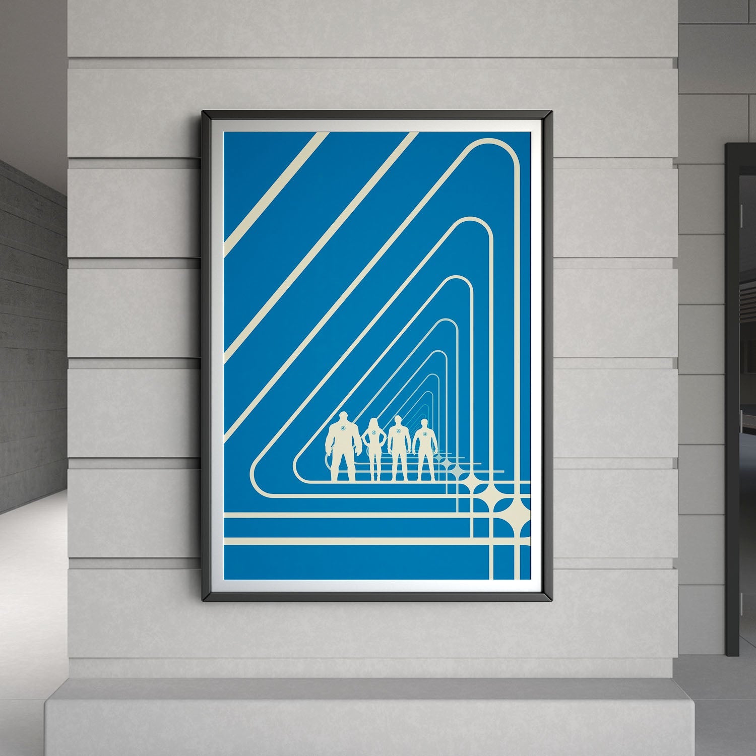 Flex Designs Poster The Fantastic Four First Steps Minimalist 8 x 10" Home Goods - Movie 2025 Movie Poster