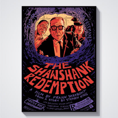 Flex Designs Poster The Shawshank Redemption Cartoon 5 x 7" Home Goods - Movie 1994 Movie Poster