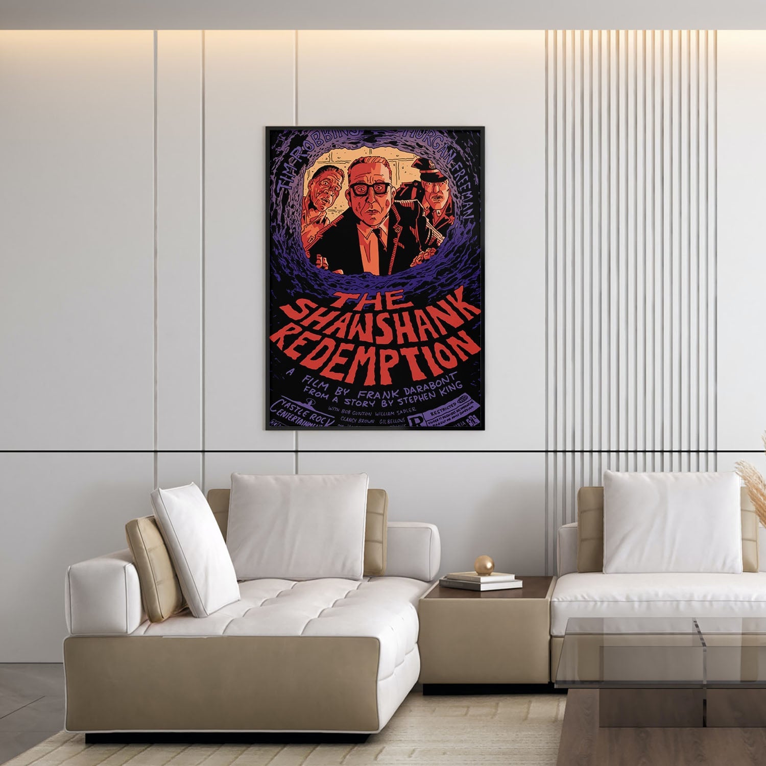 Flex Designs Poster The Shawshank Redemption Cartoon 5 x 7" Home Goods - Movie 1994 Movie Poster