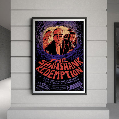 Flex Designs Poster The Shawshank Redemption Cartoon 8 x 10" Home Goods - Movie 1994 Movie Poster