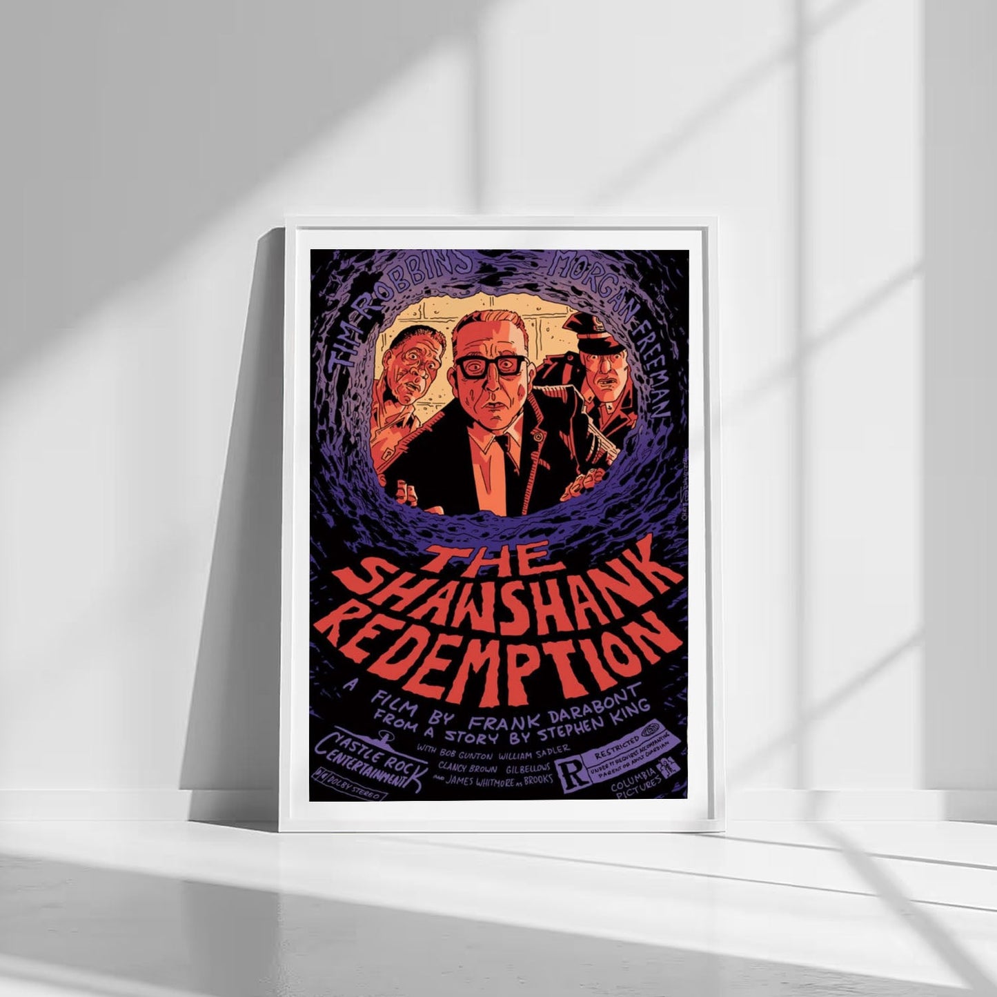 Flex Designs Poster The Shawshank Redemption Cartoon 8 x 10" Home Goods - Movie 1994 Movie Poster