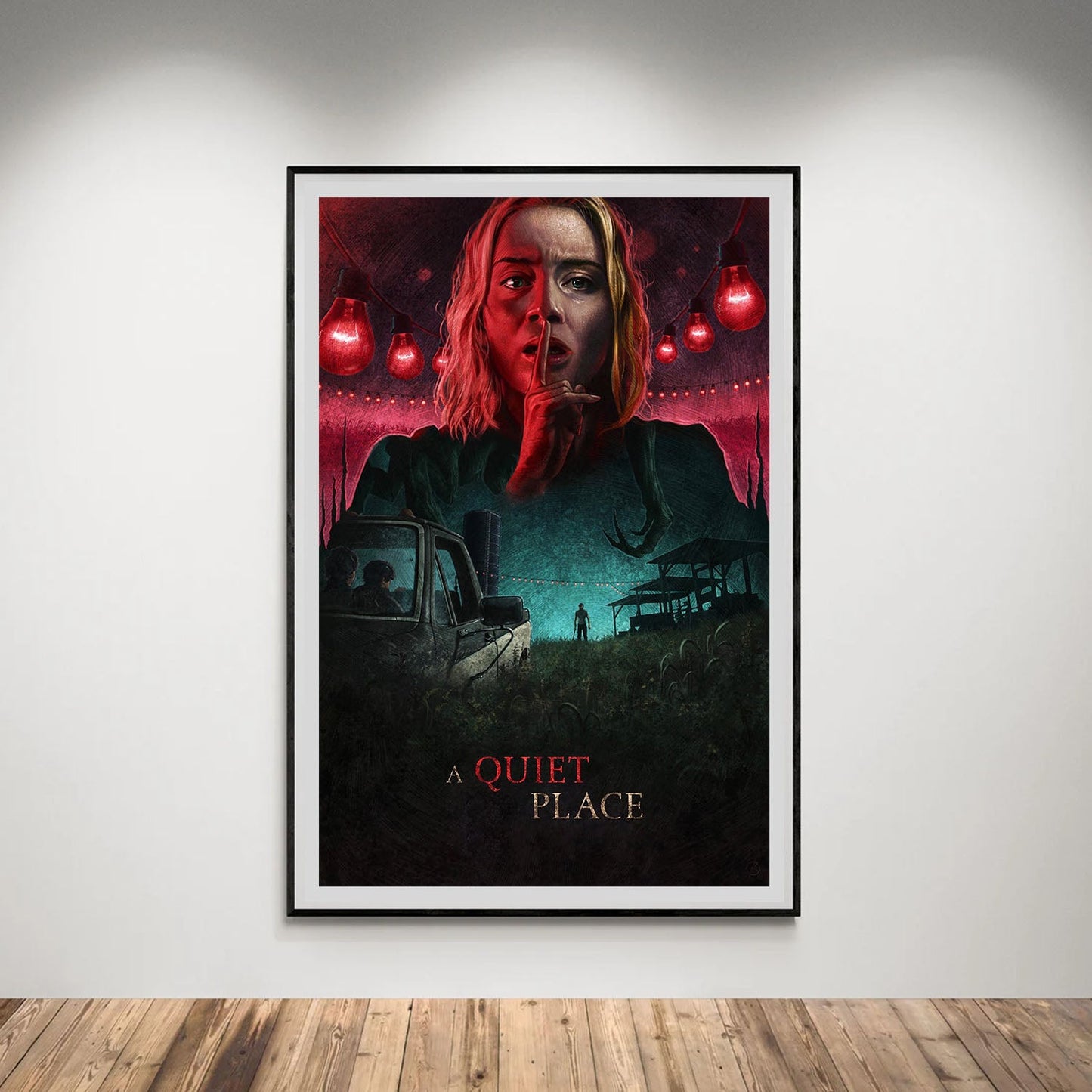 Flex Designs Poster A Quiet Place Cartoon 5 x 7" Home Goods - Movie 2018 Movie Poster