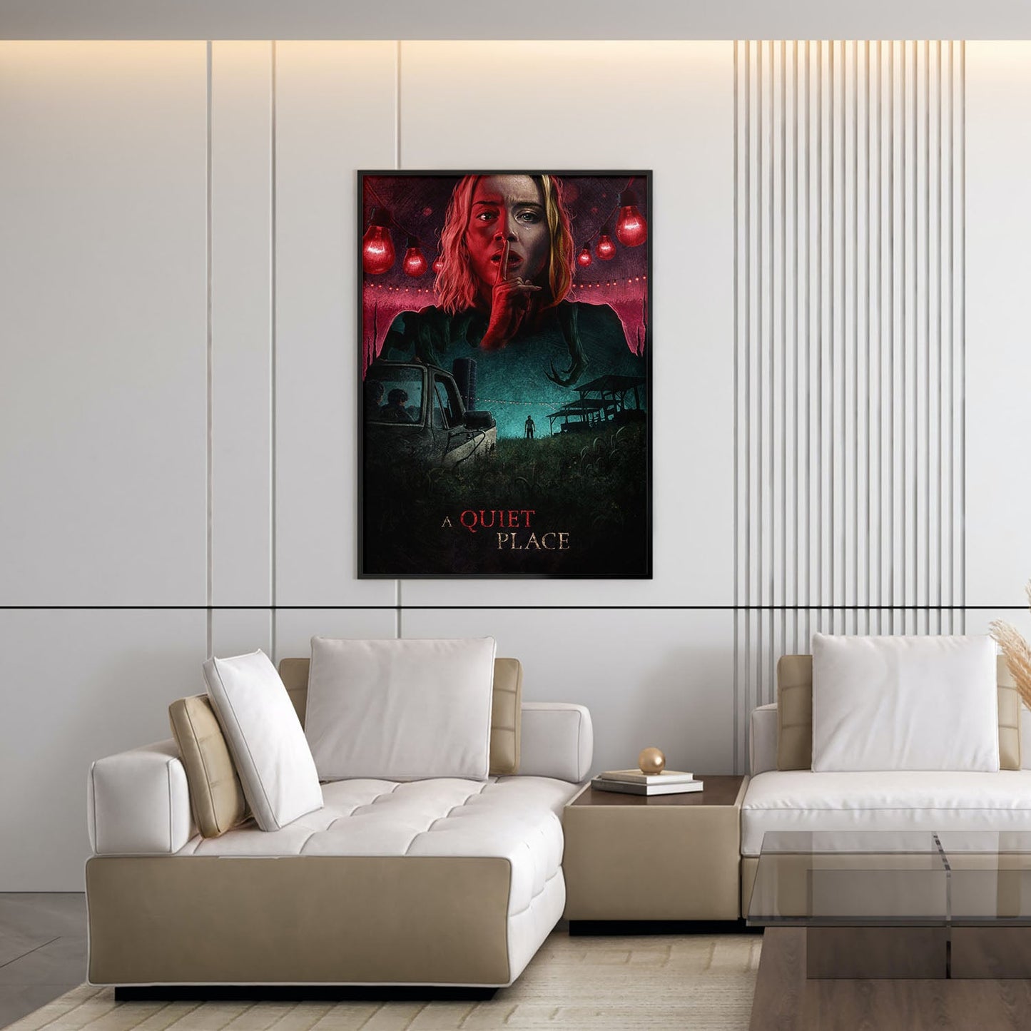 Flex Designs Poster A Quiet Place Cartoon 5 x 7" Home Goods - Movie 2018 Movie Poster