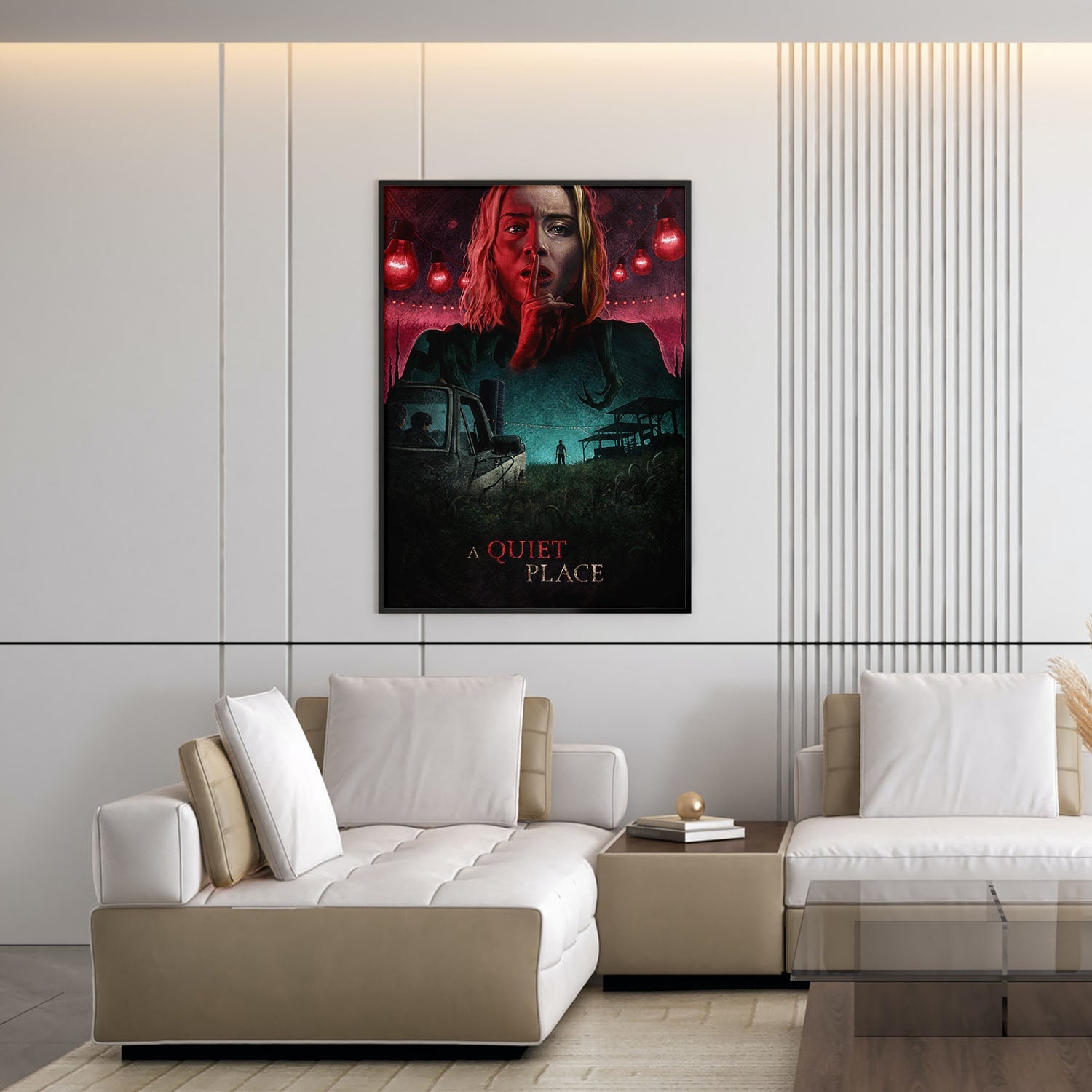 Flex Designs Poster A Quiet Place Cartoon 5 x 7" Home Goods - Movie 2018 Movie Poster