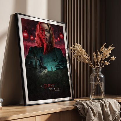 Flex Designs Poster A Quiet Place Cartoon 8 x 10" Home Goods - Movie 2018 Movie Poster