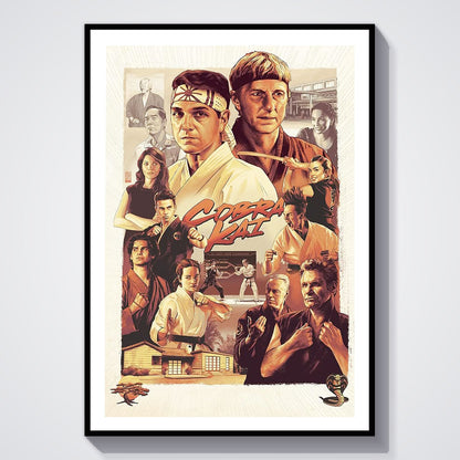 Flex Designs Poster Cobra Kai Sketch 8 x 10" Home Goods - TV Show 2018 TV Show Poster