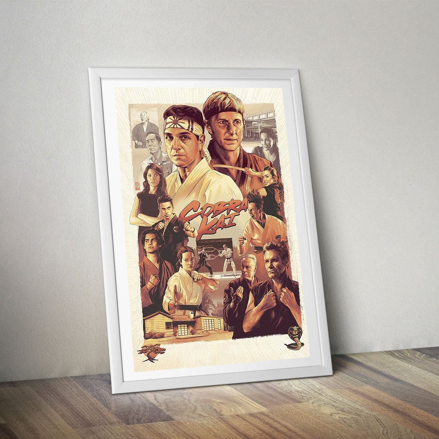 Flex Designs Poster Cobra Kai Sketch 8 x 10" Home Goods - TV Show 2018 TV Show Poster