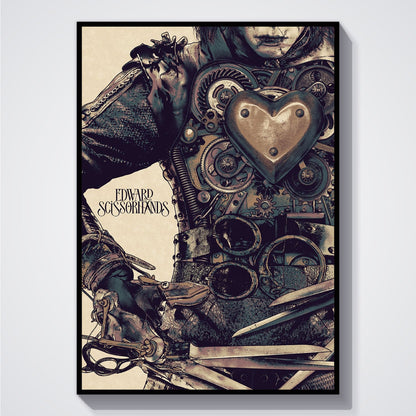 Flex Designs Poster Edward Scissorhands Minimalist 5 x 7" Home Goods - Movie 1990 Movie Poster