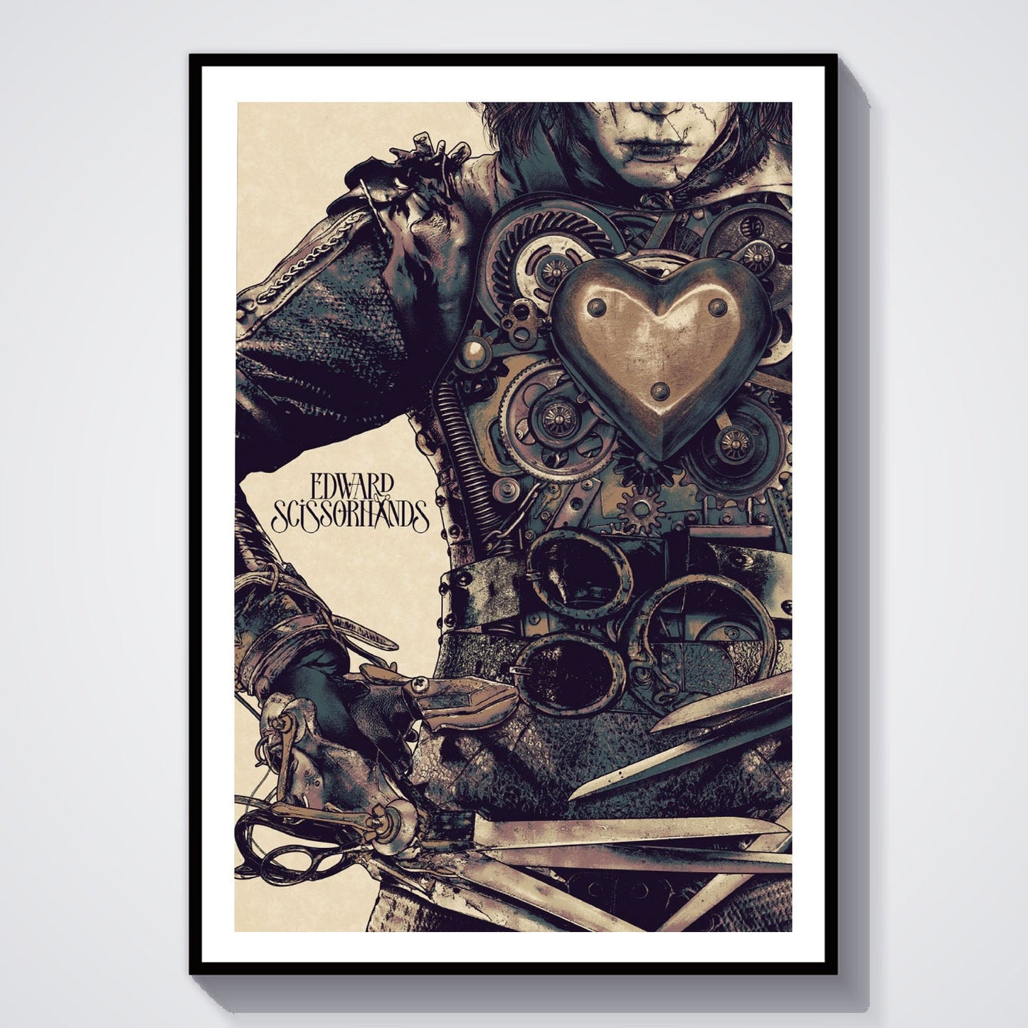 Flex Designs Poster Edward Scissorhands Minimalist 8 x 10" Home Goods - Movie 1990 Movie Poster