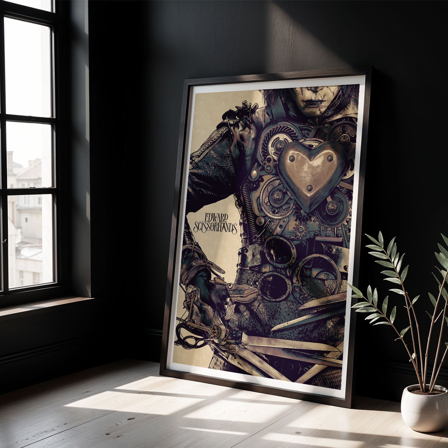 Flex Designs Poster Edward Scissorhands Minimalist 8 x 10" Home Goods - Movie 1990 Movie Poster