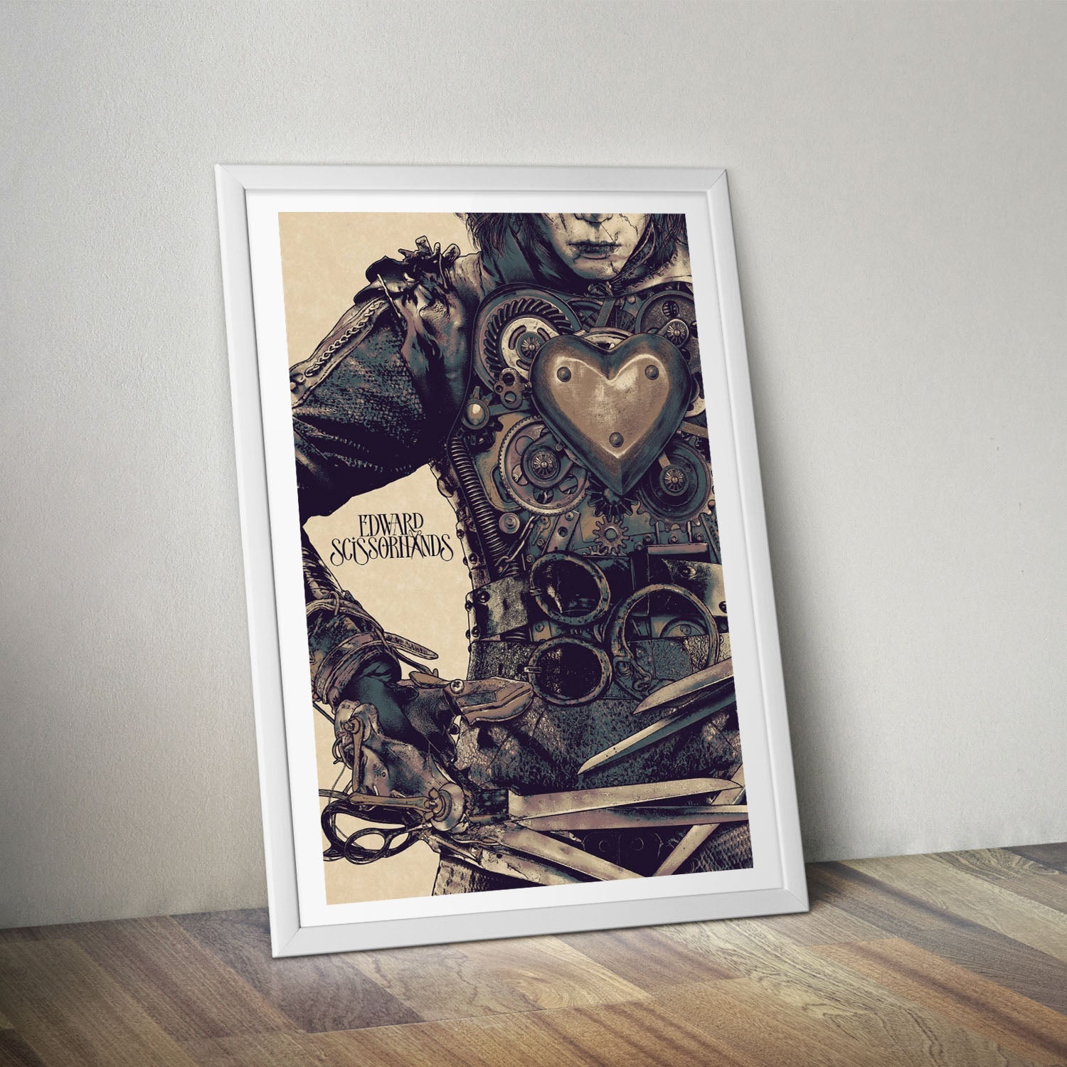 Flex Designs Poster Edward Scissorhands Minimalist 8 x 10" Home Goods - Movie 1990 Movie Poster