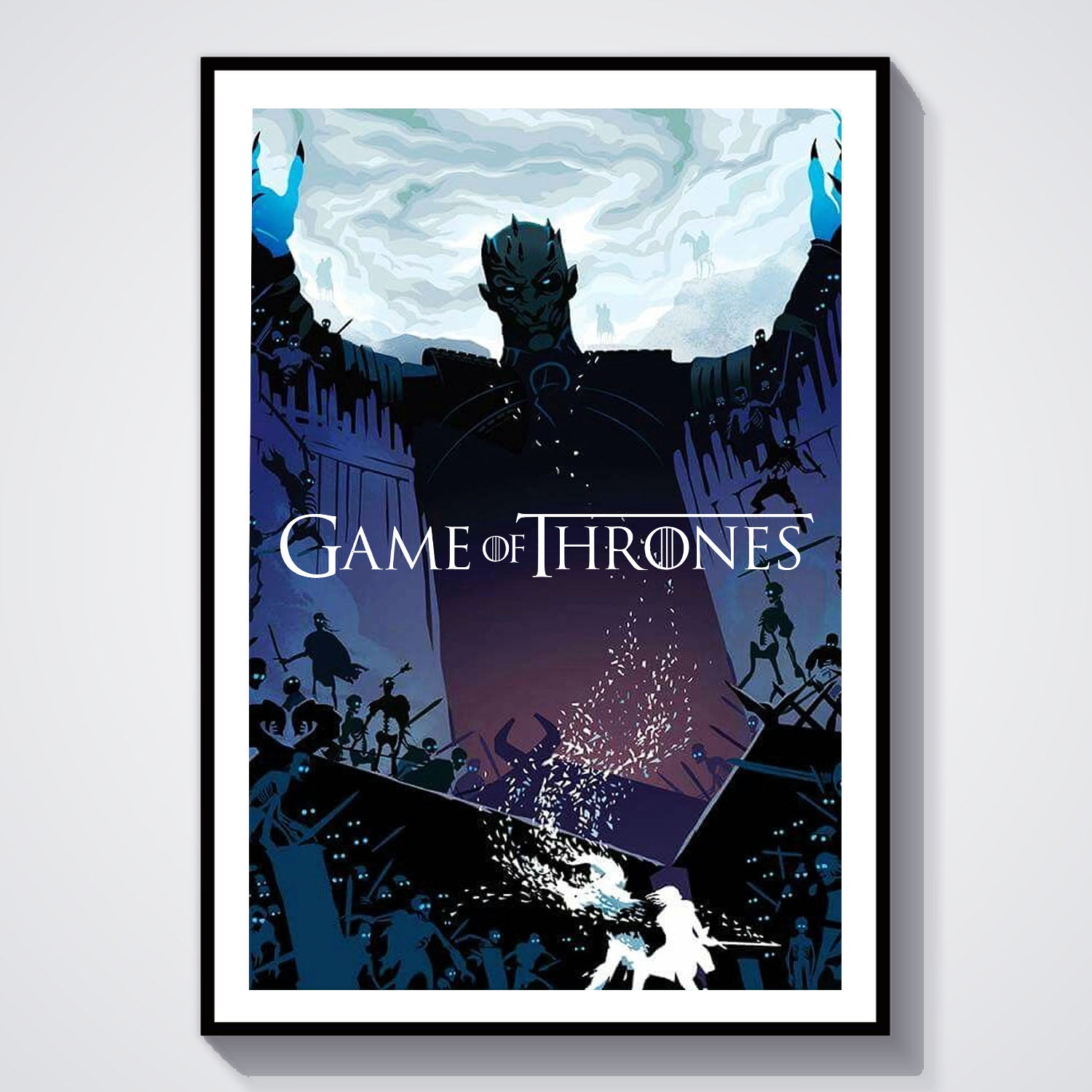 Flex Designs Poster Game of Thrones Night King Sketch 8 x 10" Home Goods - TV Show 2011 TV Show Poster