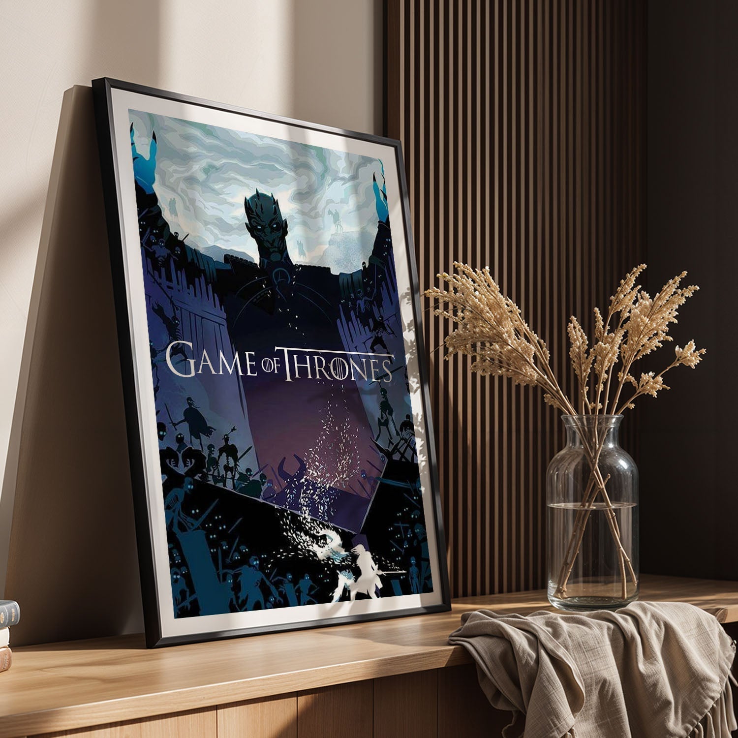 Flex Designs Poster Game of Thrones Night King Sketch 8 x 10" Home Goods - TV Show 2011 TV Show Poster