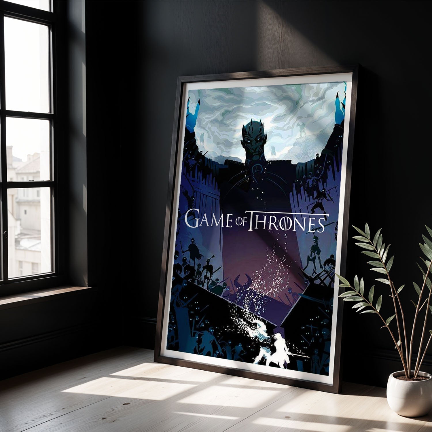 Flex Designs Poster Game of Thrones Night King Sketch 8 x 10" Home Goods - TV Show 2011 TV Show Poster