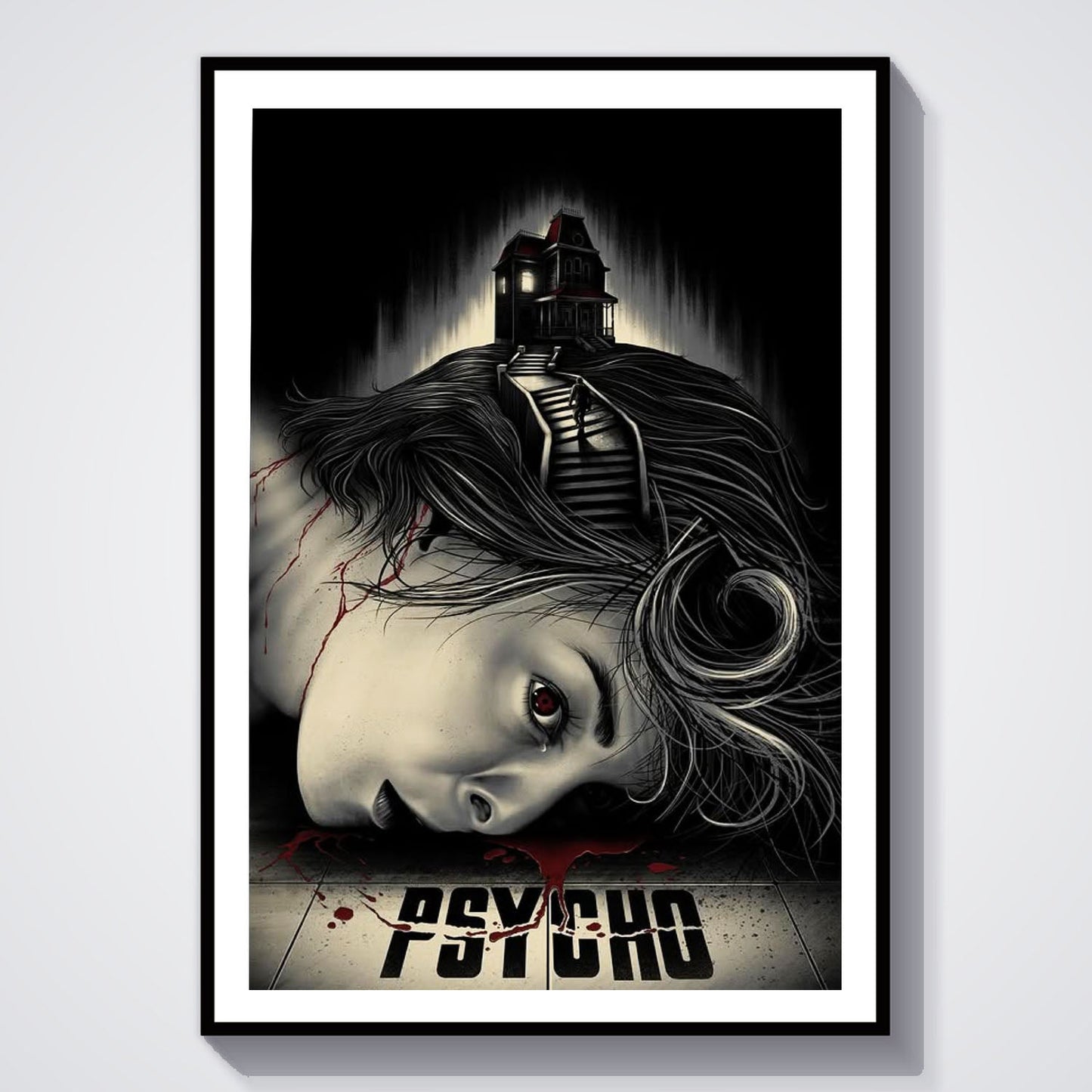 Flex Designs Poster Psycho Sketch 8 x 10" Home Goods - Movie 1960 Movie Poster