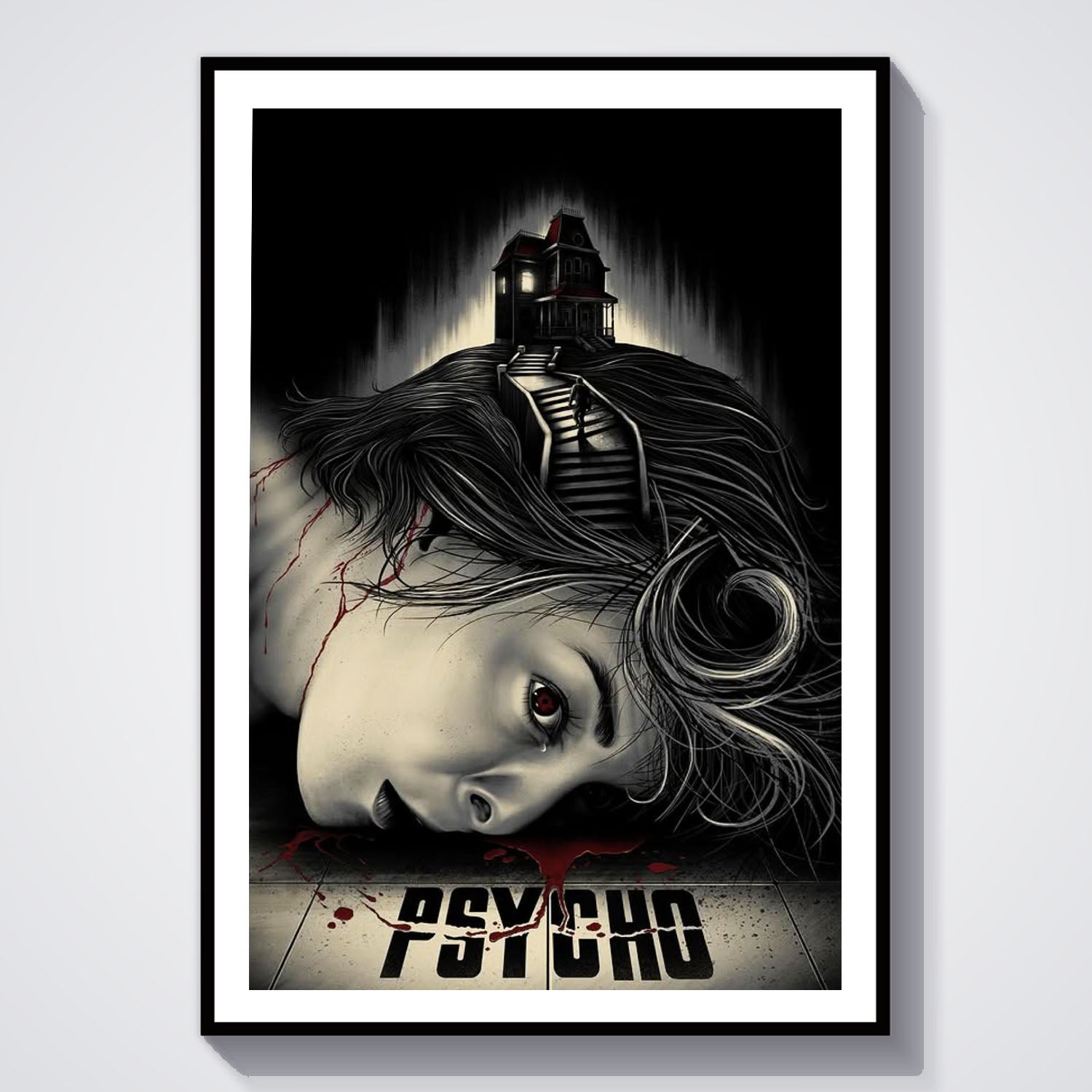 Flex Designs Poster Psycho Sketch 8 x 10" Home Goods - Movie 1960 Movie Poster