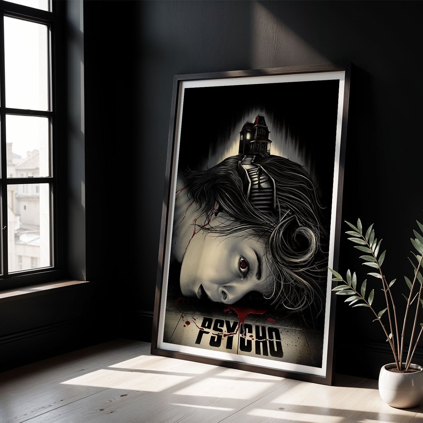 Flex Designs Poster Psycho Sketch 8 x 10" Home Goods - Movie 1960 Movie Poster