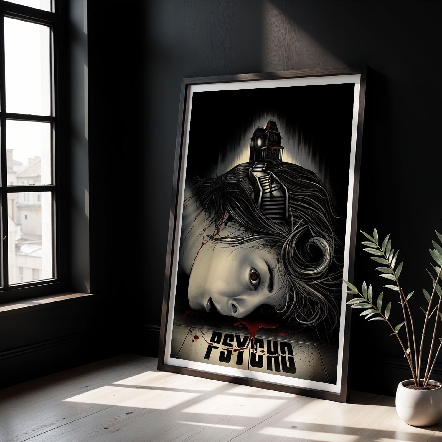 Flex Designs Poster Psycho Sketch 8 x 10" Home Goods - Movie 1960 Movie Poster