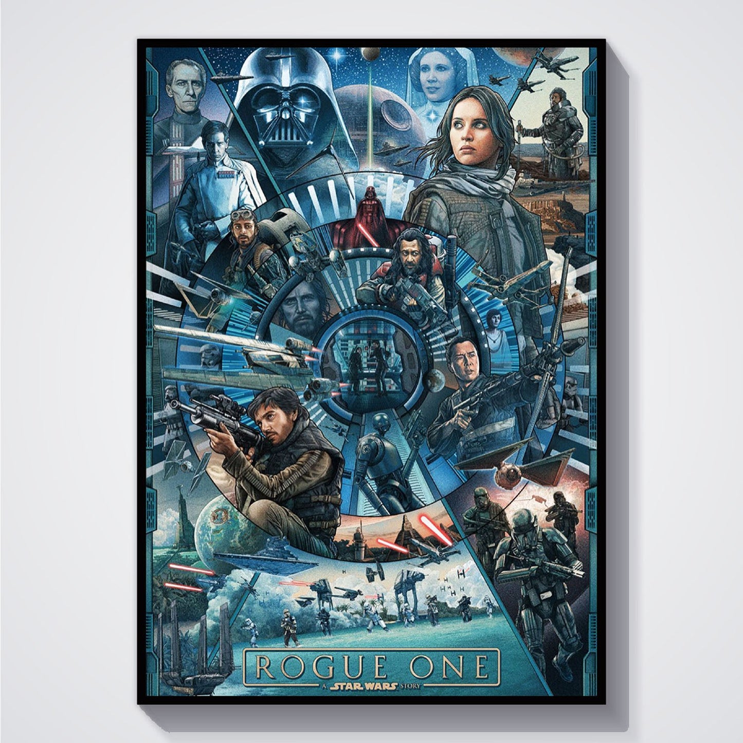 Flex Designs Poster Rogue One A Star Wars Story Cartoon 5 x 7" Home Goods - Movie 2016 Movie Poster