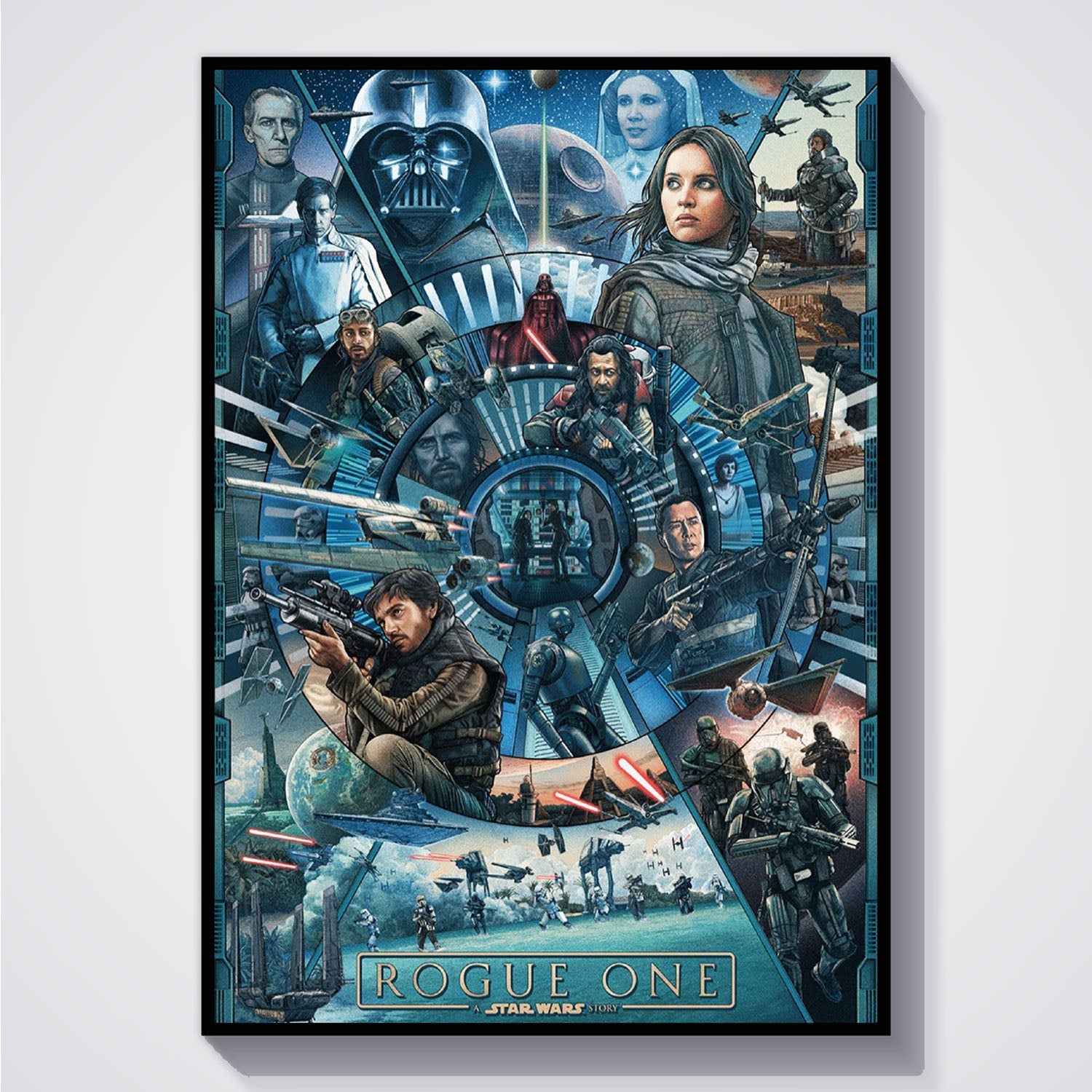 Flex Designs Poster Rogue One A Star Wars Story Cartoon 5 x 7" Home Goods - Movie 2016 Movie Poster