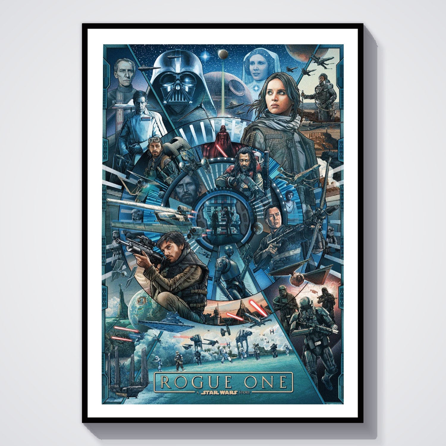 Flex Designs Poster Rogue One A Star Wars Story Cartoon 8 x 10" Home Goods - Movie 2016 Movie Poster